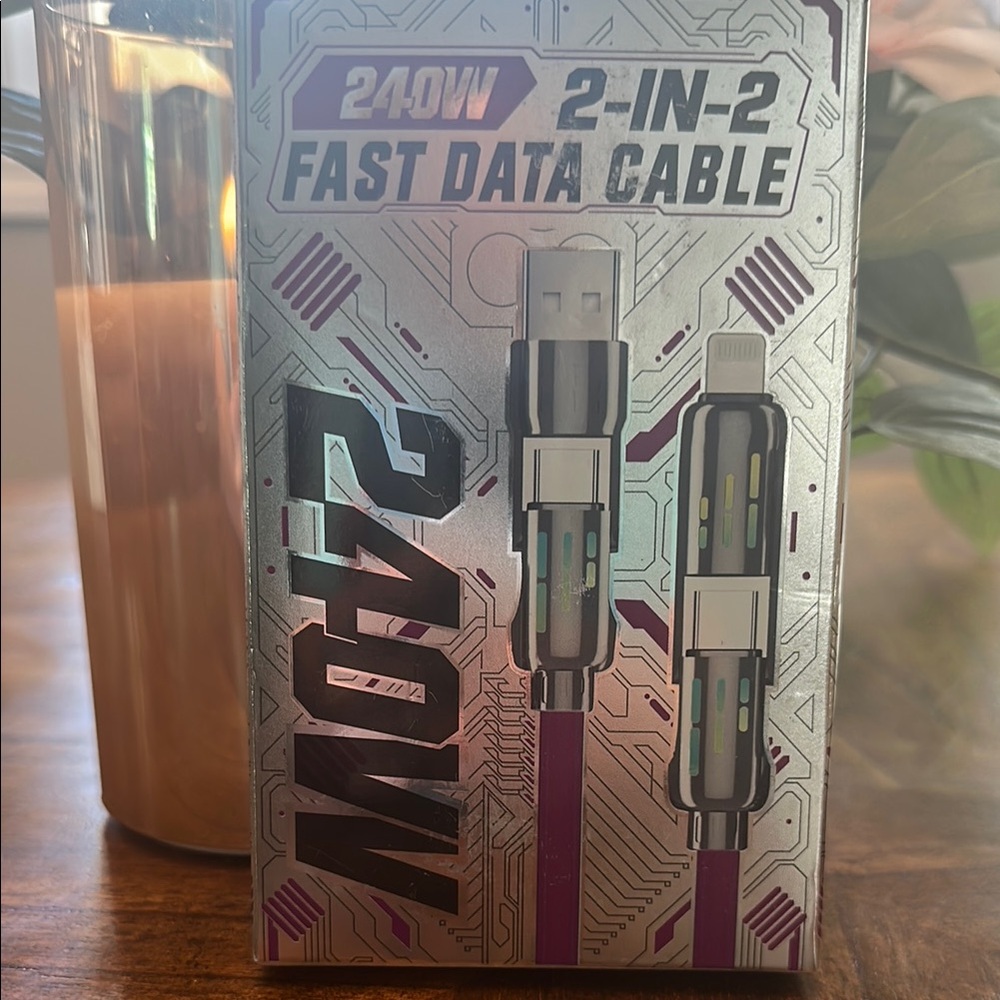 240W Fast Data Cable - Black/Silver